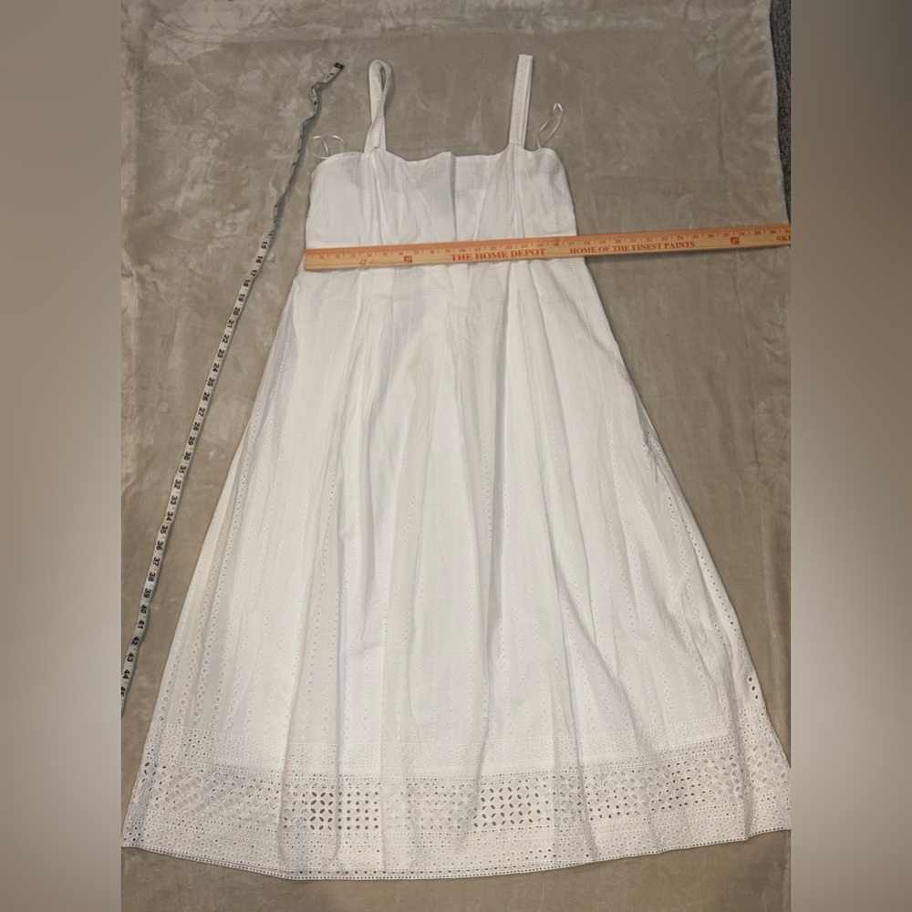 Ellen Tracy White Eyelet Maxi Sundress